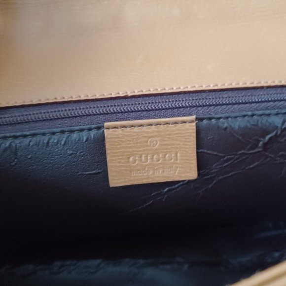 Gucci top strap handle tan leather handbag - Picture 6 of 7